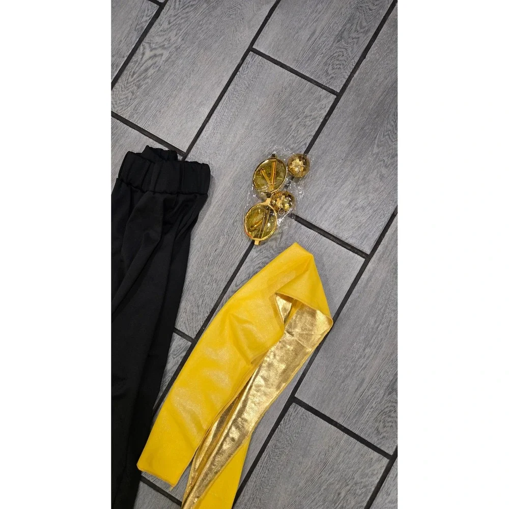 DROFE Gold Batgirl Costume Set Halloween‎ Cosplay Party Girl Size S